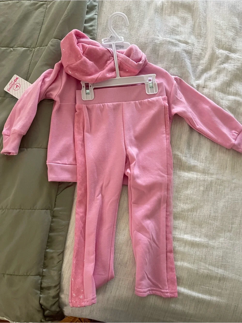 90 Degree By Reflex Kids Pink Hooded Pajama Set